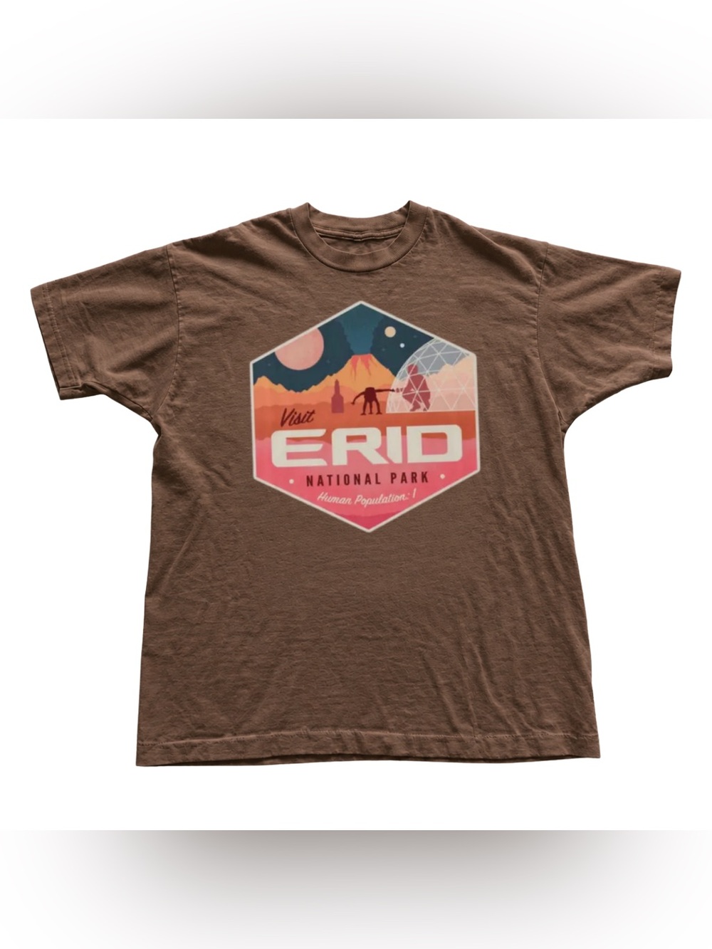 Brown Savana Crewneck ERID National Park Graphic Tee